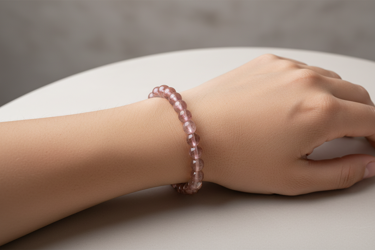 Transparent Brown Shaded Beads Bracelet 4