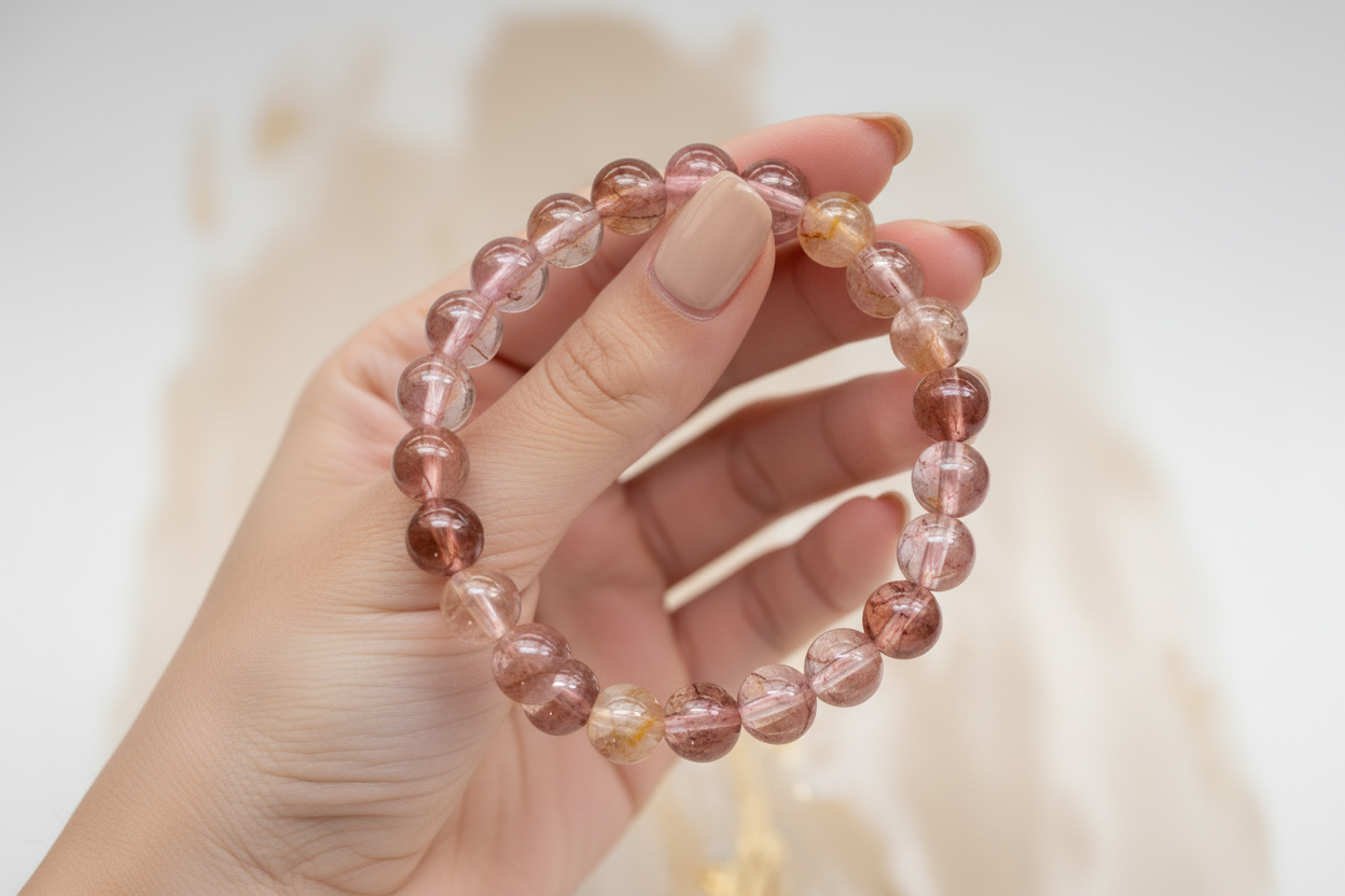 Transparent Brown Shaded Beads Bracelet 5