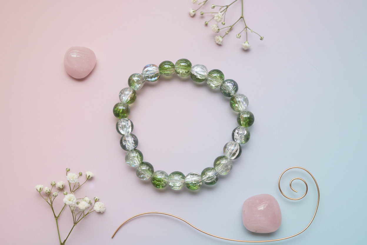 Transparent Green Beads Bracelet 3