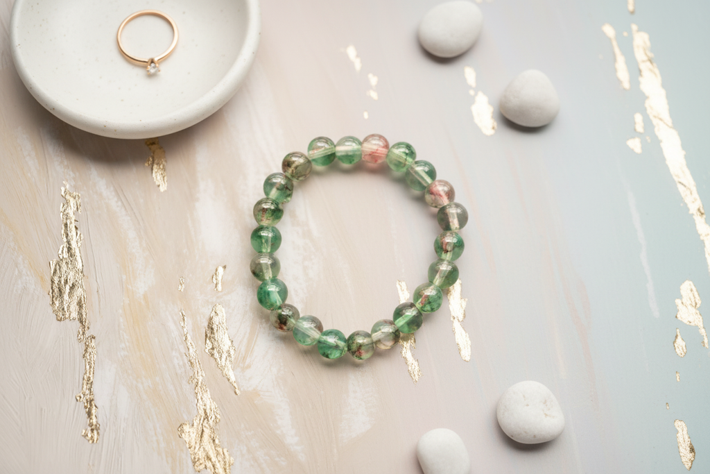 Transparent Green Shaded Beads Bracelet 3