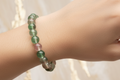 Transparent Green Shaded Beads Bracelet 4