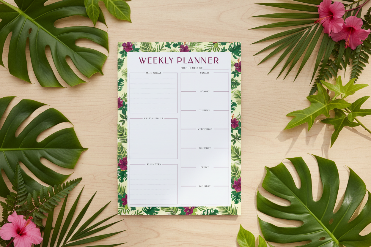 Tropical Planner on Tropical Leaves