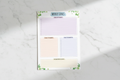 Weekly Goals Planner on White Marble